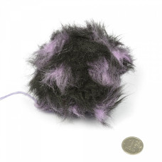 Пряжа для вязания Назар-Рус 'Помпон Меховой' (95%микроакрил,5%полиэстер) уп.9 шт цв.703 лиловый/черн