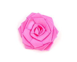 Украшение пришивные арт.Р-007 Роза атласная 7х7 цв. ярк. розовый
