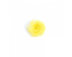Украшение пришивные арт.Р-014 Роза капроновые 3см цв.желтый