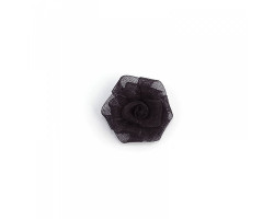 Украшение пришивные арт.Р-112 Роза капроновые 3см цв.черный