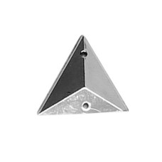 Стразы пришивные арт.1006 треугольник 17*17*17 мм цв.никель упак.50шт.