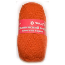 Пряжа для вязания ПЕХ 'Австралийский меринос' (95% мериносовая шерсть, 5% акрил в/о) 5х100гр/400м цв.189 яр.оранжевый