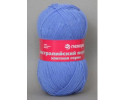 Пряжа для вязания ПЕХ 'Австралийский меринос' (95% мериносовая шерсть, 5% акрил в/о) 5х100гр/400м цв.520 голубая пролеска