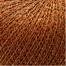 Нитки для вязания 'Золотой Шар' (86%хлопок14%люрекс) 6х50гр/390м цв.3503 т.коричневый, С-Пб
