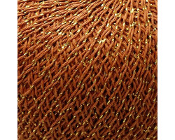 Нитки для вязания 'Золотой Шар' (86%хлопок14%люрекс) 6х50гр/390м цв.3503 т.коричневый, С-Пб