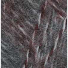 Пряжа для вязания ТРО 'Мадонна' (30%мохер+70%акрил) 10х100гр/360м цв.2796 мулине (черн/красн)