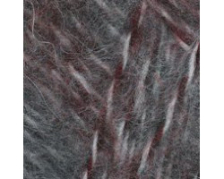Пряжа для вязания ТРО 'Мадонна' (30%мохер+70%акрил) 10х100гр/360м цв.2796 мулине (черн/красн)