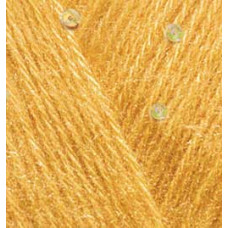 Пряжа для вязания Ализе Angora Gold Pullu (68%акрил, 4%пайетки, 9%мохер, 9%шерсть, 10%п/э) 10х50гр/215м цв.002 шафран