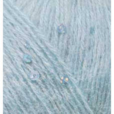 Пряжа для вязания Ализе Angora Gold Pullu (68%акрил, 4%пайетки, 9%мохер, 9%шерсть, 10%п/э) 10х50гр/215м цв.480 светло-синий