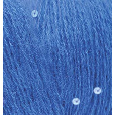 Пряжа для вязания Ализе Angora Gold Pullu (68%акрил, 4%пайетки, 9%мохер, 9%шерсть, 10%п/э) 10х50гр/215м цв.636 василек