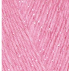 Пряжа для вязания Ализе Angora Gold Simli (5% металлик, 10% мохер, 10% шерсть, 75% акрил) 5х100гр/500м цв.039 розовый леденец