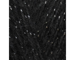 Пряжа для вязания Ализе Angora Gold Simli (5% металлик, 10% мохер, 10% шерсть, 75% акрил) 5х100гр/500м цв.060 черный