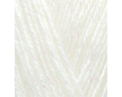 Пряжа для вязания Ализе Angora Gold Simli (5% металлик, 10% мохер, 10% шерсть, 75% акрил) 5х100гр/500м цв.062 молочный