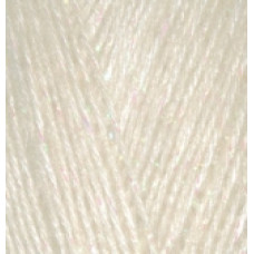Пряжа для вязания Ализе Angora Gold Simli (5% металлик, 10% мохер, 10% шерсть, 75% акрил) 5х100гр/500м цв.067 молочно-бежевый