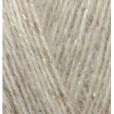 Пряжа для вязания Ализе Angora Gold Simli (5% металлик, 10% мохер, 10% шерсть, 75% акрил) 5х100гр/500м цв.152 бежевый меланж