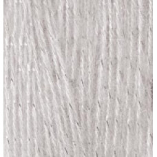 Пряжа для вязания Ализе Angora Gold Simli (5% металлик, 10% мохер, 10% шерсть, 75% акрил) 5х100гр/500м цв.168 белая зима