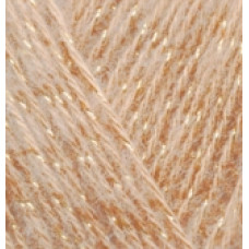 Пряжа для вязания Ализе Angora Gold Simli (5% металлик, 10% мохер, 10% шерсть, 75% акрил) 5х100гр/500м цв.190 беж