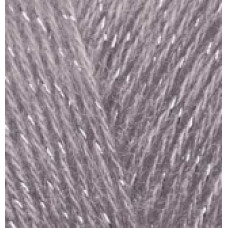 Пряжа для вязания Ализе Angora Gold Simli (5% металлик, 10% мохер, 10% шерсть, 75% акрил) 5х100гр/500м цв.312 т.лиловый