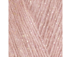 Пряжа для вязания Ализе Angora Gold Simli (5% металлик, 10% мохер, 10% шерсть, 75% акрил) 5х100гр/500м цв.406 св.пудра
