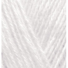 Пряжа для вязания Ализе Angora Gold Simli (5% металлик, 10% мохер, 10% шерсть, 75% акрил) 5х100гр/500м цв.599 слоновая кость