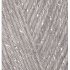 Пряжа для вязания Ализе Angora Gold Simli (5% металлик, 10% мохер, 10% шерсть, 75% акрил) 5х100гр/500м цв.652 пепельный