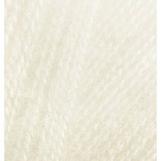 Пряжа для вязания Ализе Angora Real 40 (40% шерсть, 60%акрил) 5х100гр/480м цв.001 кремовый