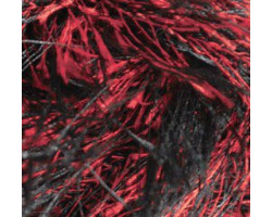Пряжа для вязания Ализе Decofur 'Травка' (100% полиэстер) 5х100гр/100м цв.1381 черный-красный