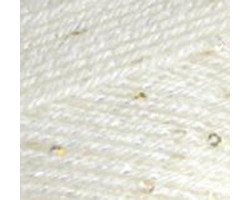Пряжа для вязания Ализе Sal abiye (5%паетки, 5%металик, 10%полиэстер, 80%акрил) 5х100гр/410м цв.062 молочный