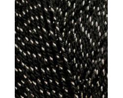 Пряжа для вязания Ализе Sal simli (95%акрил, 5%металик) 5х100гр/460м цв.60-01 черный с серебром