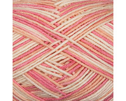 Пряжа для вязания Назар-Рус 151 'Грей' (50% хлопок, 50%акрил) 10х50гр/155м цв.514 белый/розовый/персик