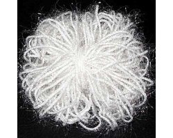 Пряжа для вязания Назар-Рус 227 'Кристалл' (30% п/амид, 70%люрекс) 10х50гр/125м цв.126 белый