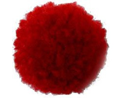 Пряжа для вязания Назар-Рус 751 'Помпон Мини' (100% акрил) уп.100 шт цв.020 красный