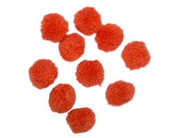 Пряжа для вязания Назар-Рус 751 'Помпон Мини' (100% акрил) уп.100 шт цв.027 красно-оранжевый