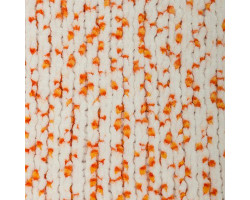 Пряжа для вязания Назар-Рус 778 'Панда' (100% микрополиэстер) 5х100г/120м цв.1007 белый/оранжевый