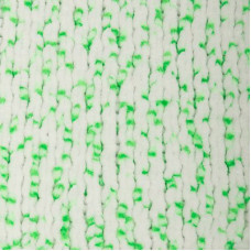 Пряжа для вязания Назар-Рус 778 'Панда' (100% микрополиэстер) 5х100г/120м цв.1011 белый/салат