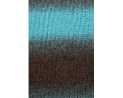 Пряжа для вязания Назар-Рус 'Орион' (40%шерсть, 45%акрил, 15%полиамид) 5х100гр/200м цв.1104 бирюза/коричневый
