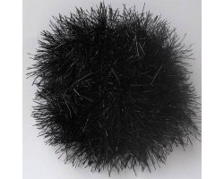 Пряжа для вязания Назар-Рус 'Травка с метанитом' (90% пэ, 10% метанит) 5х100гр/115м цв.2004 черный