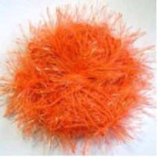 Пряжа для вязания Назар-Рус 'Травка с метанитом' (90% пэ, 10% метанит) 5х100гр/115м цв.2012 оранжевый неон