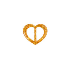 Пряжка пластмассовая арт.TBY- D1600-3 d=20мм сердце цв.золото