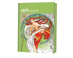 Записная книга-раскраска ARTbook. Ар-нуво (зеленая) ISBN 978-5-91906-623-1 ст.24 арт.6231
