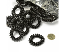 Резинка спираль для волос арт.MS.AV.R.CH2 диам.3,5 см цв.черный упак. 100 шт.
