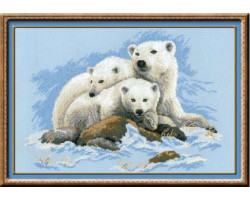 Набор для вышивания арт.СС-1033 'Белые медведи' 60x40 см