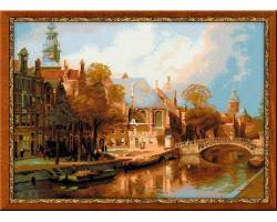 Набор для вышивания арт.СС-1189 'Амстердам, старая церковь и церковь Св.Никоаля Чудотворца' 54x40 см