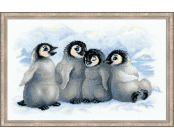 Набор для вышивания арт.СС-1323 'Забавные пингвины' 40х25 см