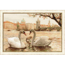 Набор для вышивания арт.СС-1364 'Лебеди, Прага' 45х30 см