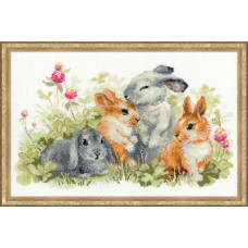 Набор для вышивания арт.СС-1416 'Забавные крольчата' 40х25 см