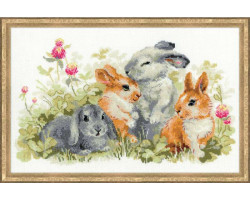 Набор для вышивания арт.СС-1416 'Забавные крольчата' 40х25 см