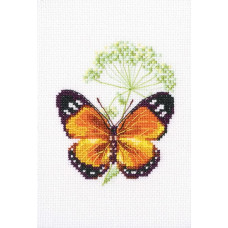 Набор для вышивания арт.РТ-ЕH365 'Цветок тмина и бабочка' 8,5х9,5 см