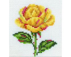 Набор для вышивания арт.РТ-H169 'Желтая роза' 10х10 см