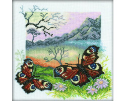 Набор для вышивания арт.РТ-M125 Из серии 'Бабочки' Павлиний глаз 30х30 см